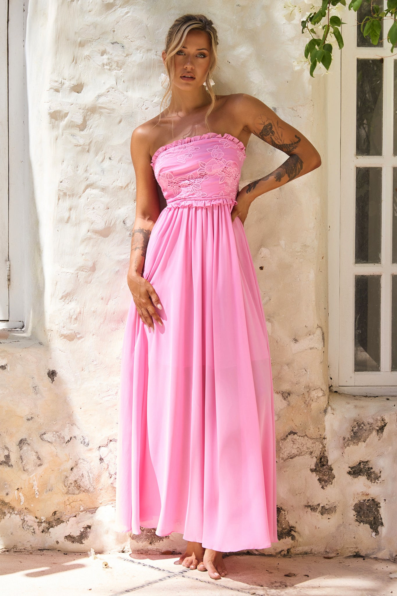 Jules Maxi Dress - Pink | Sage and Paige AUS.