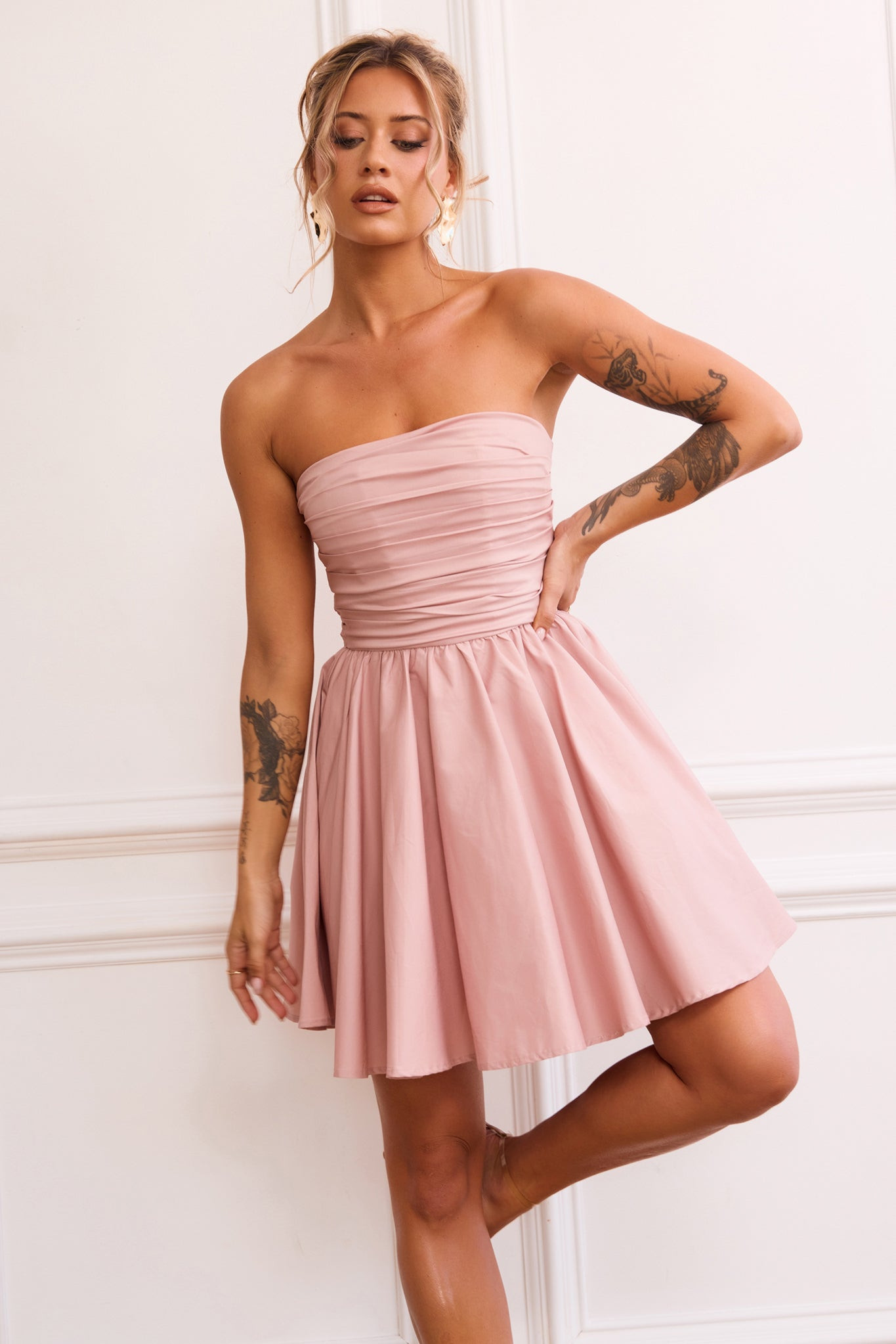Sugar Crush Mini Dress - Blush | Sage and Paige AUS.