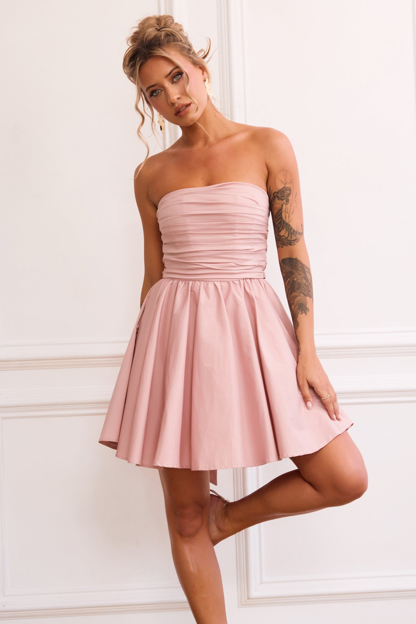 Sugar Crush Mini Dress - Blush | Sage and Paige AUS.