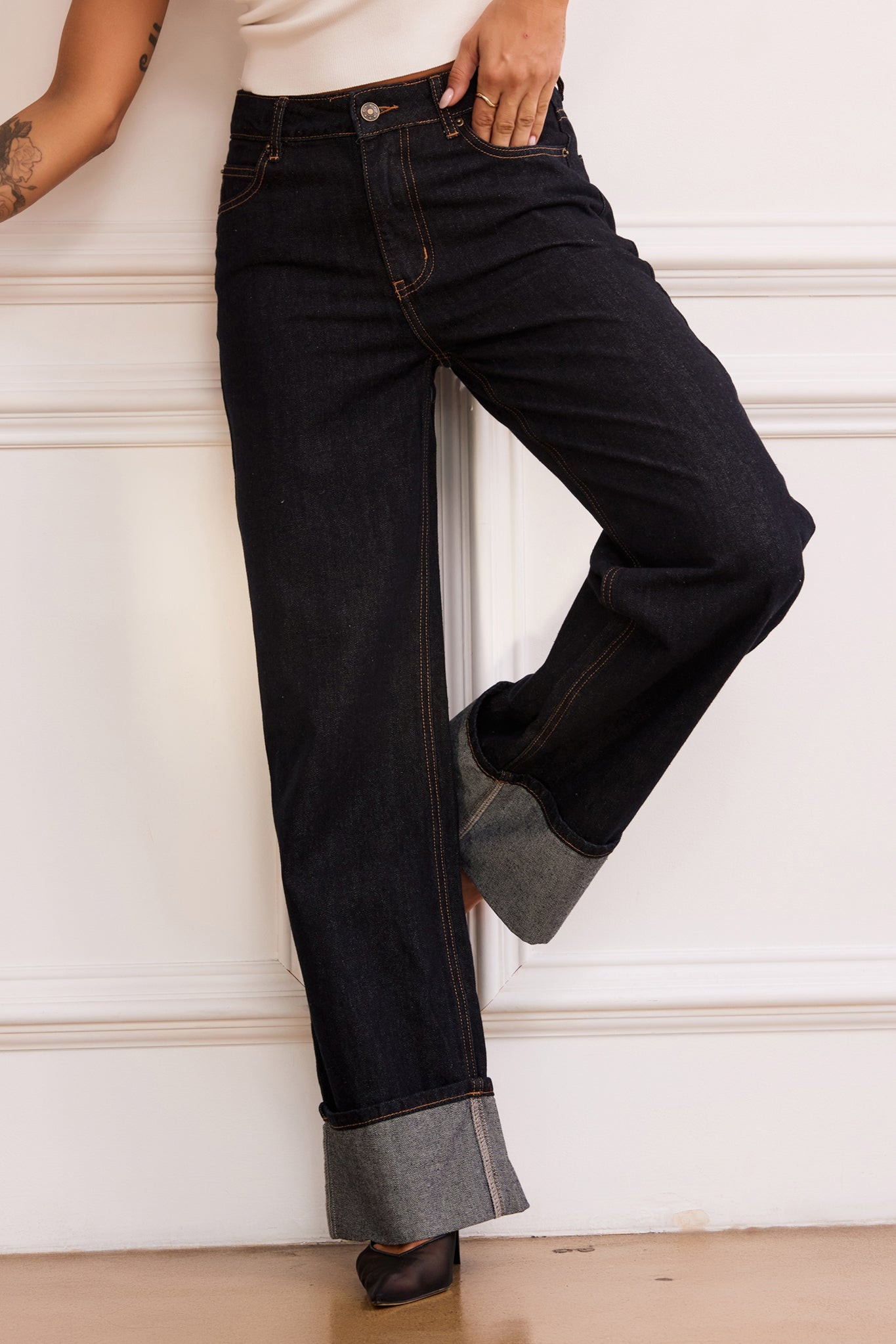 Jackie Jeans - Dark Denim Blue | Sage and Paige AUS.