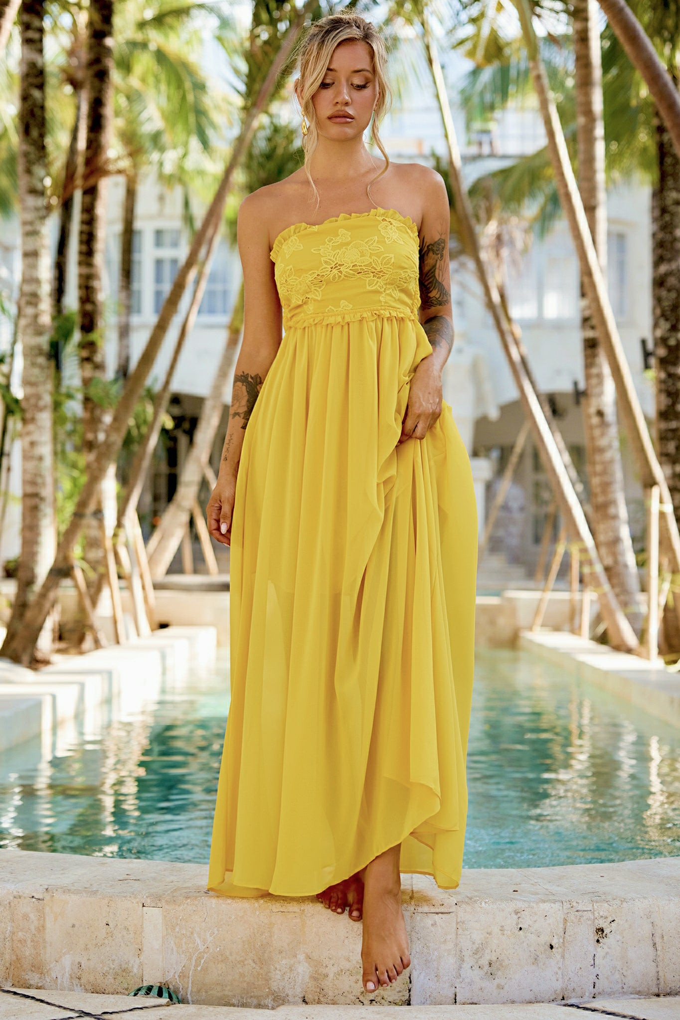 Jules Maxi Dress - Yellow | Sage and Paige AUS.