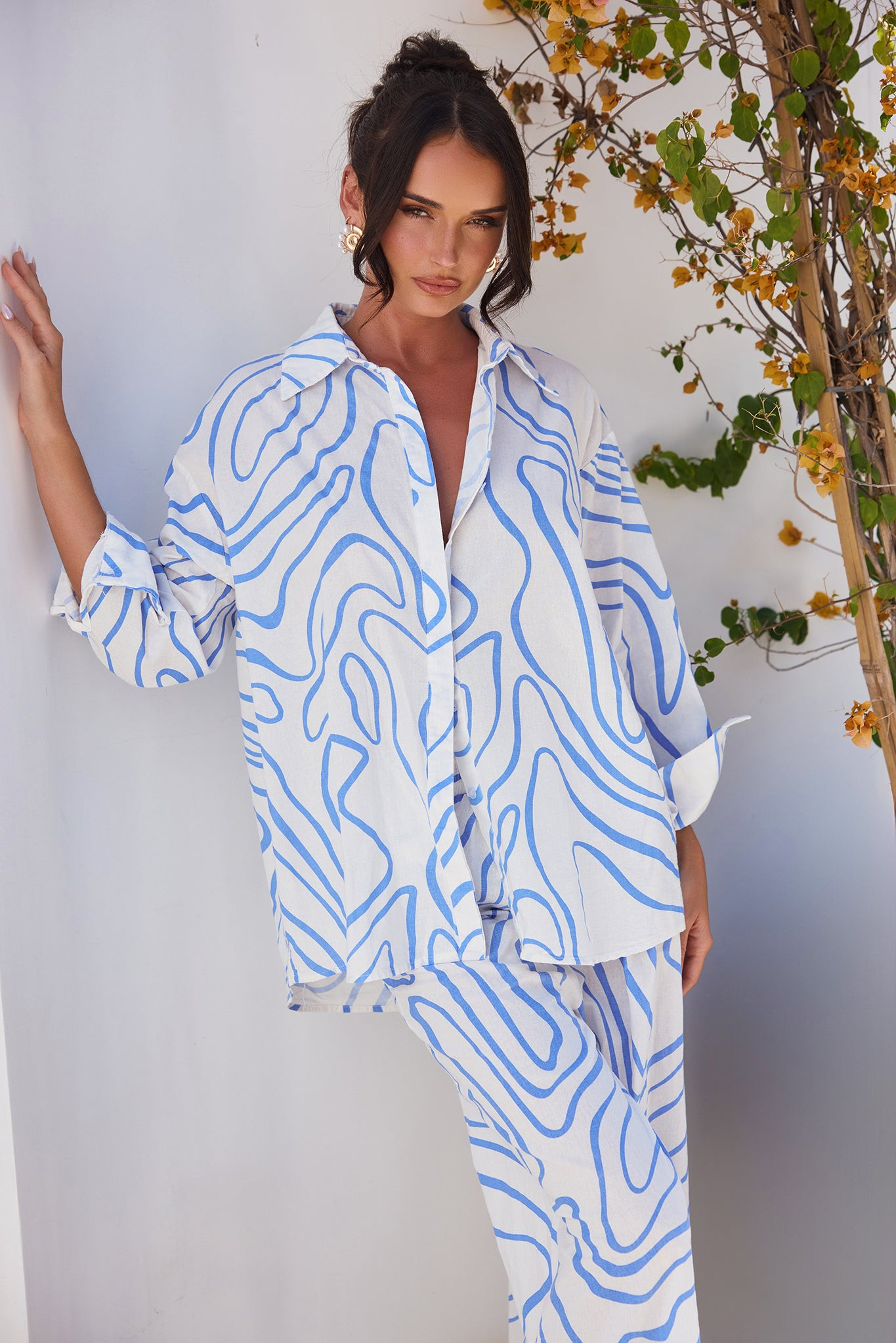 Sunlights In Capri Shirt - Blue | Sage and Paige AUS.