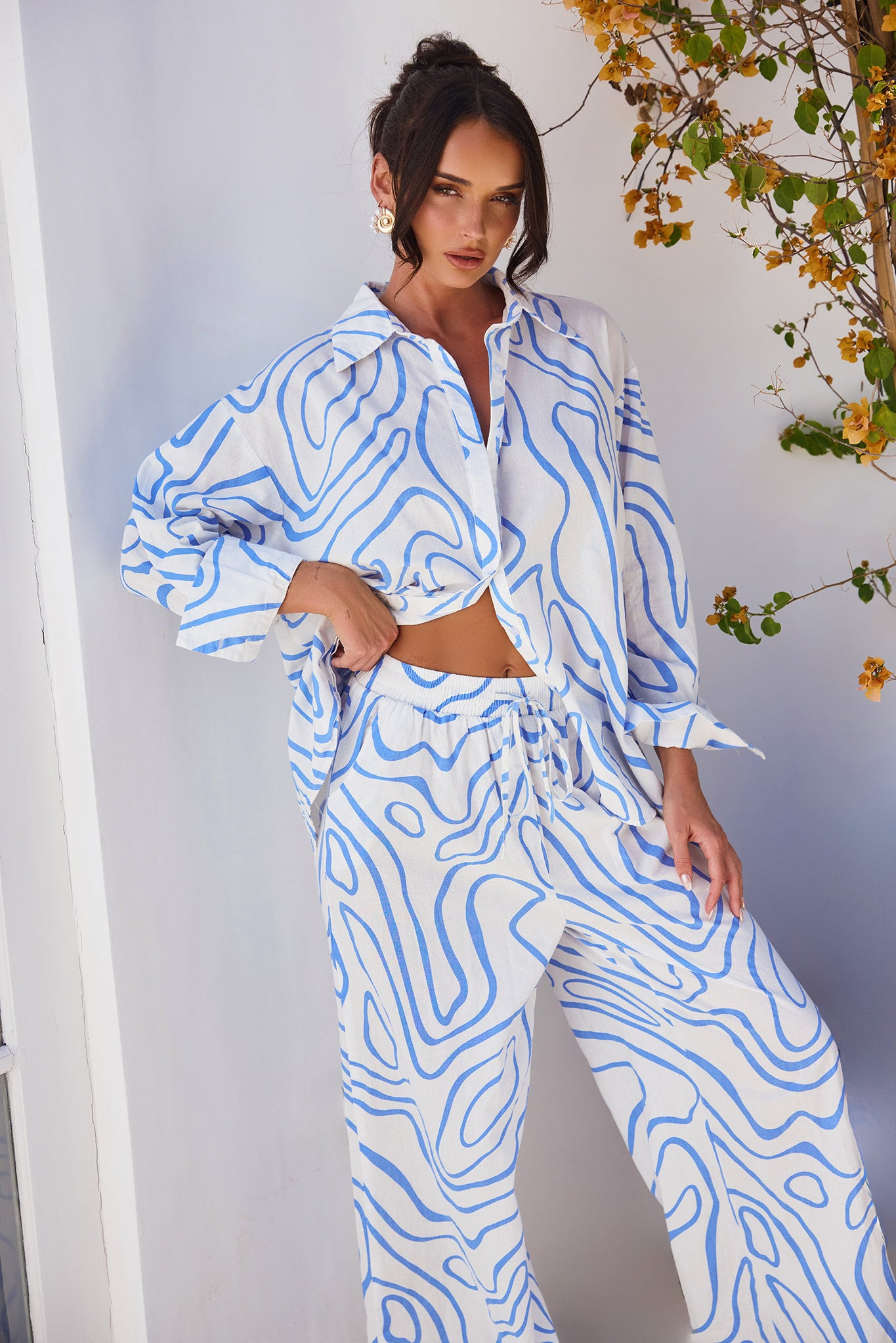 Sunlights In Capri Shirt - Blue | Sage and Paige AUS.