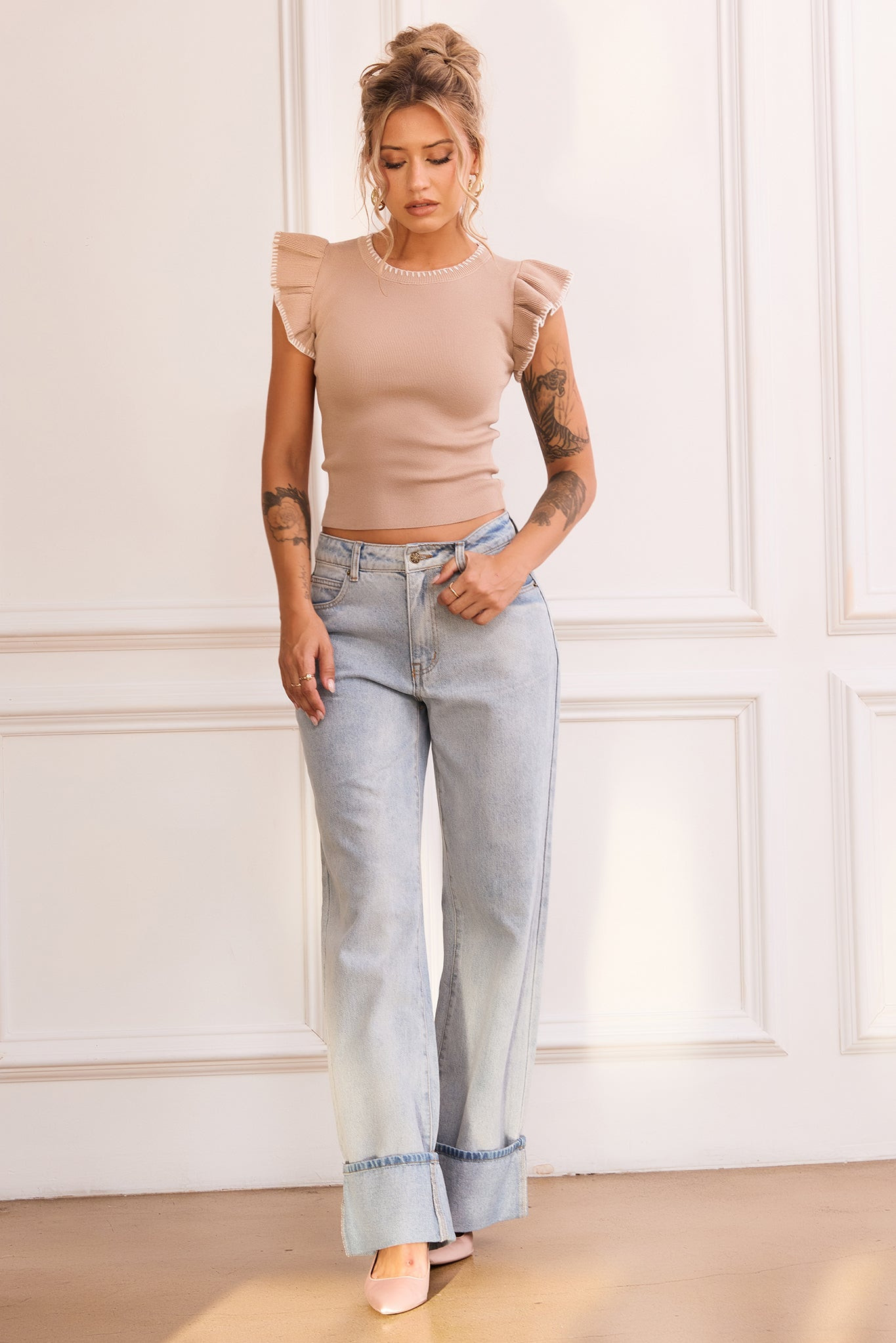 Jackie Jeans - Washed Blue | Sage and Paige AUS.