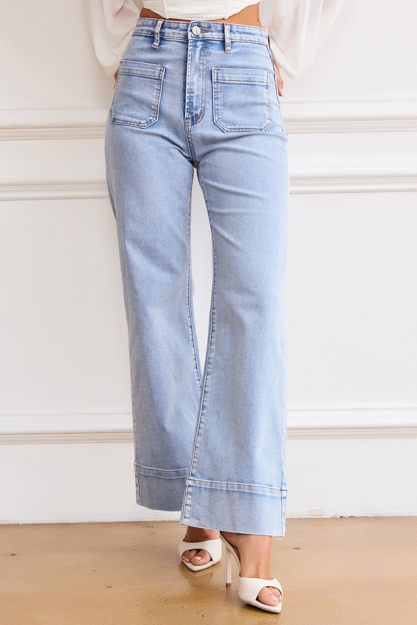 Harper Jeans - Washed Blue | Sage and Paige AUS.