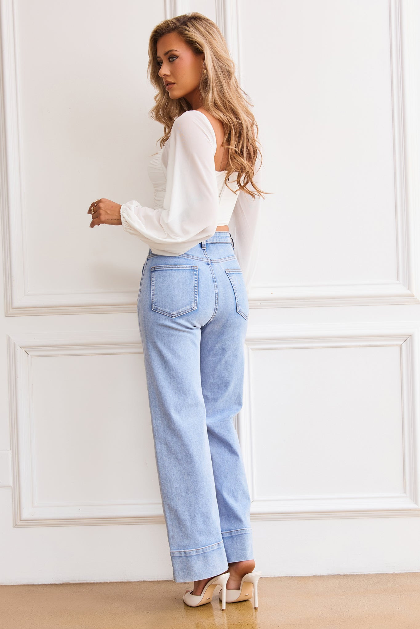 Harper Jeans - Washed Blue | Sage and Paige AUS.
