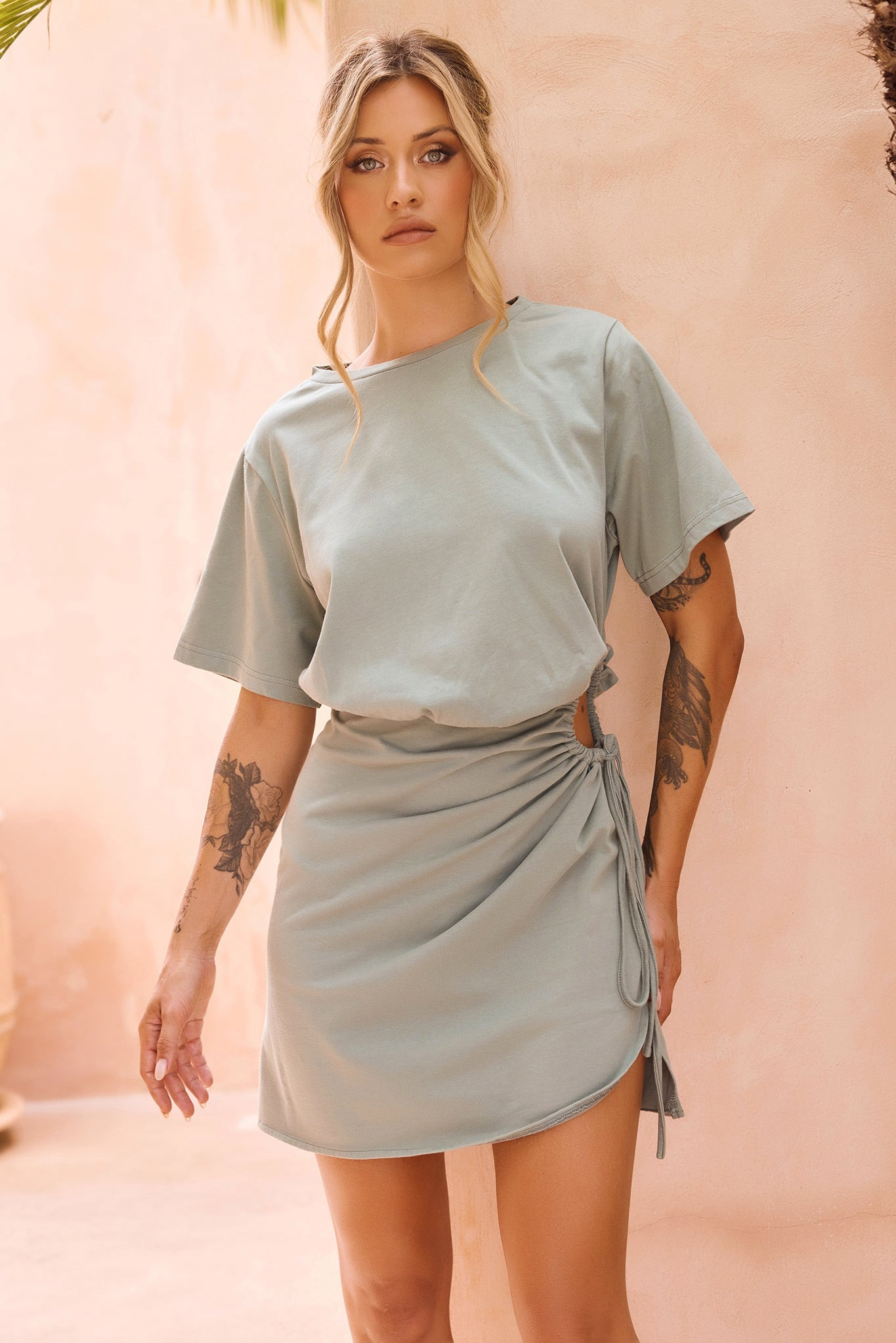 City Sunlight Mini Dress - Sage | Sage and Paige AUS.