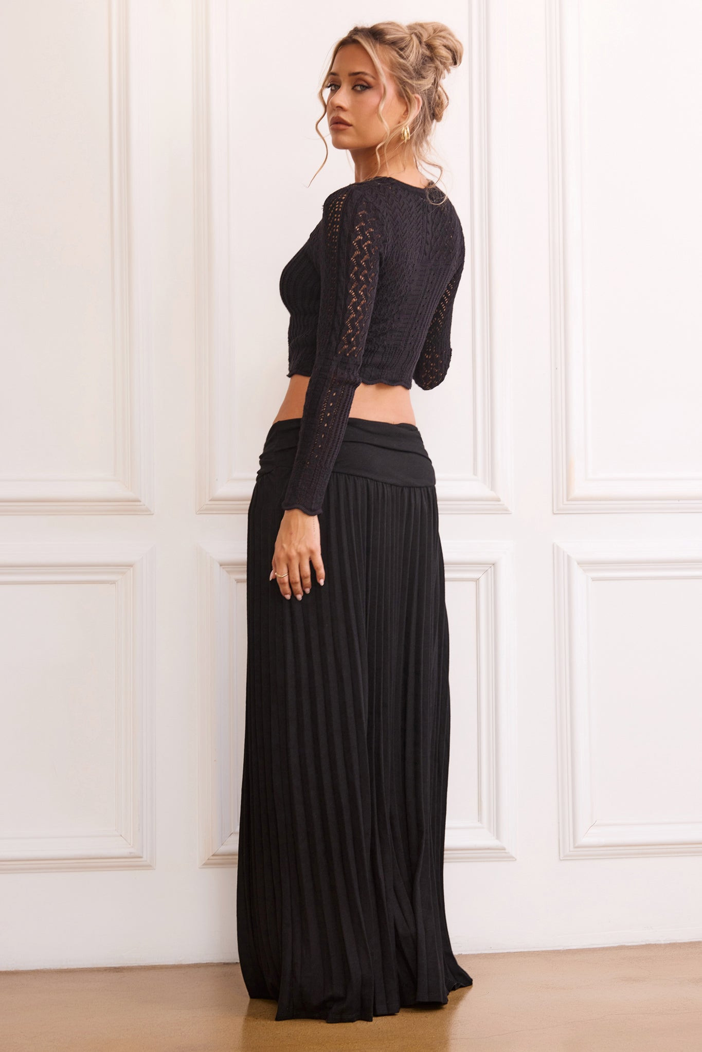 Rue Knit Maxi Skirt - Black | Sage and Paige AUS.