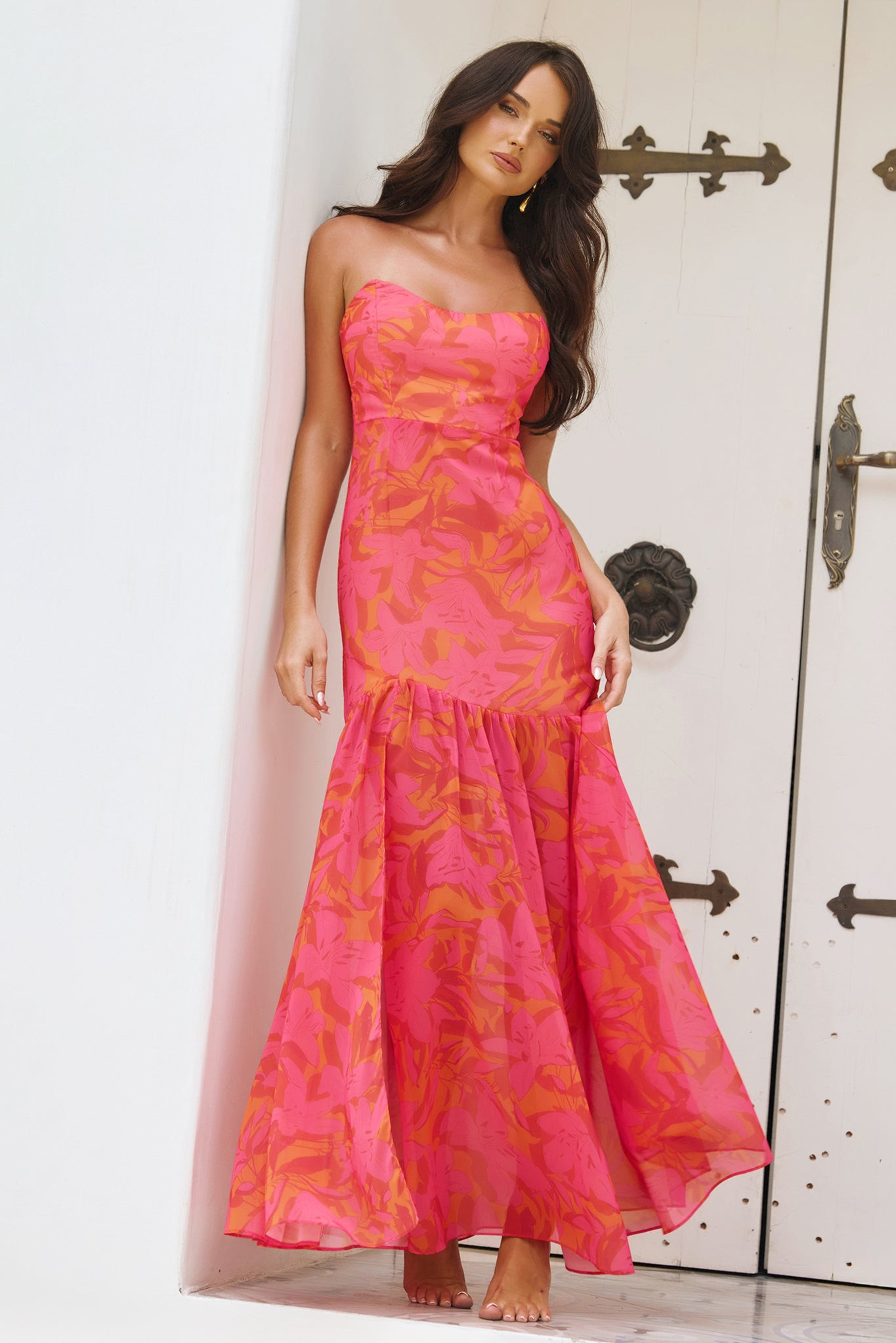 Carnival Colors Maxi Dress - Red | Sage and Paige AUS.