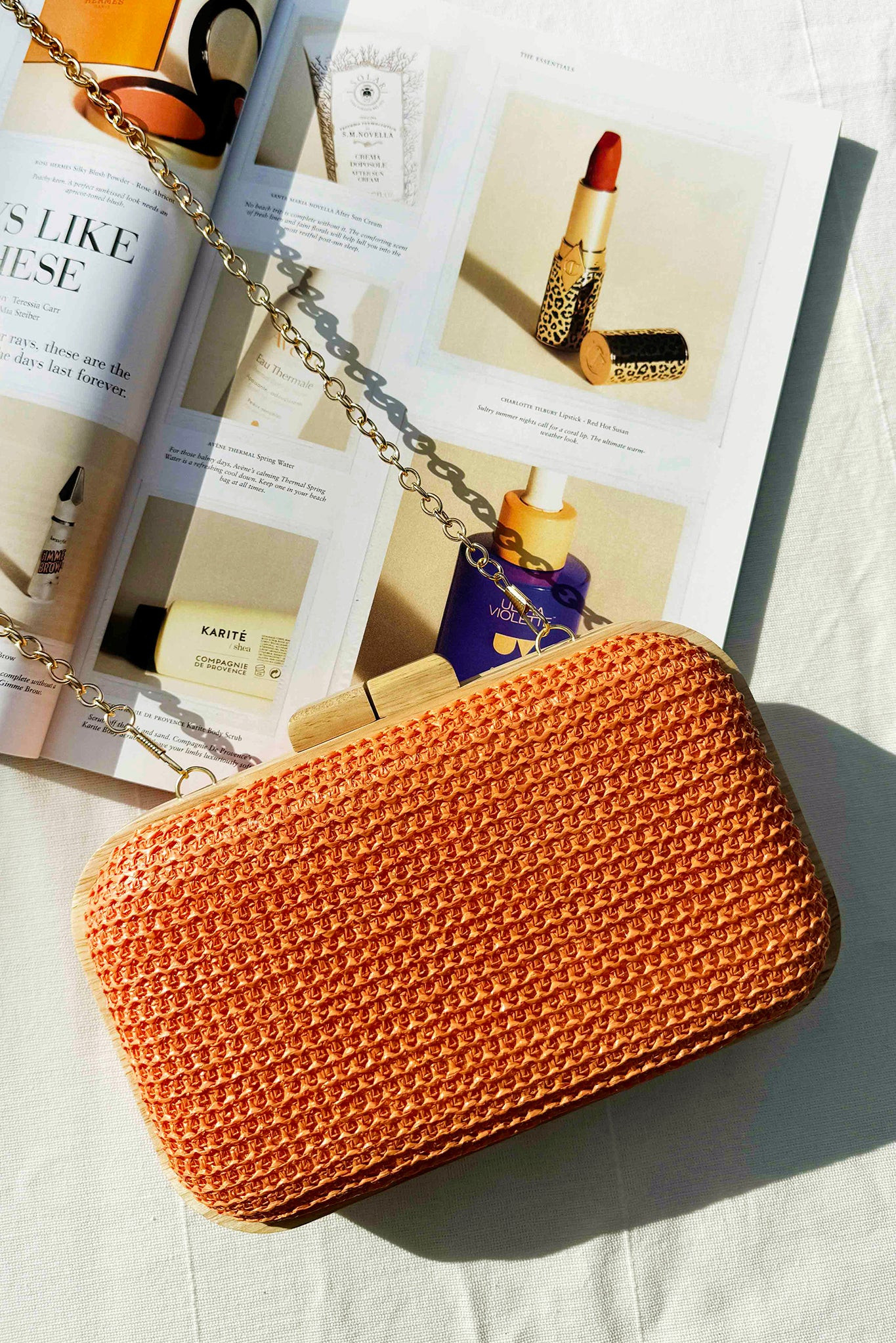 Amber Dusk Clutch Bag - Orange | Sage and Paige AUS.