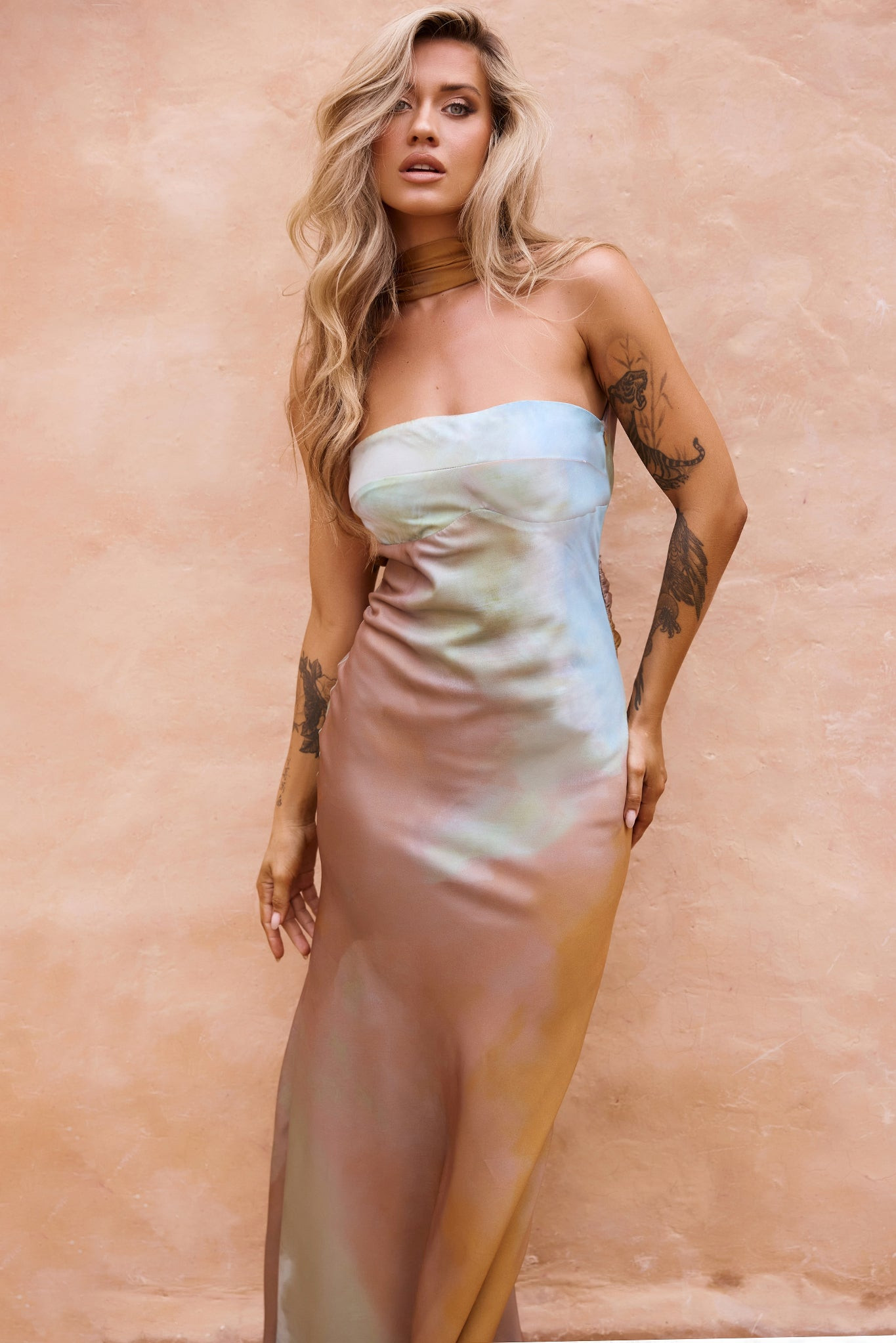 Santorini Mirage Maxi Dress - Multi | Sage and Paige AUS.