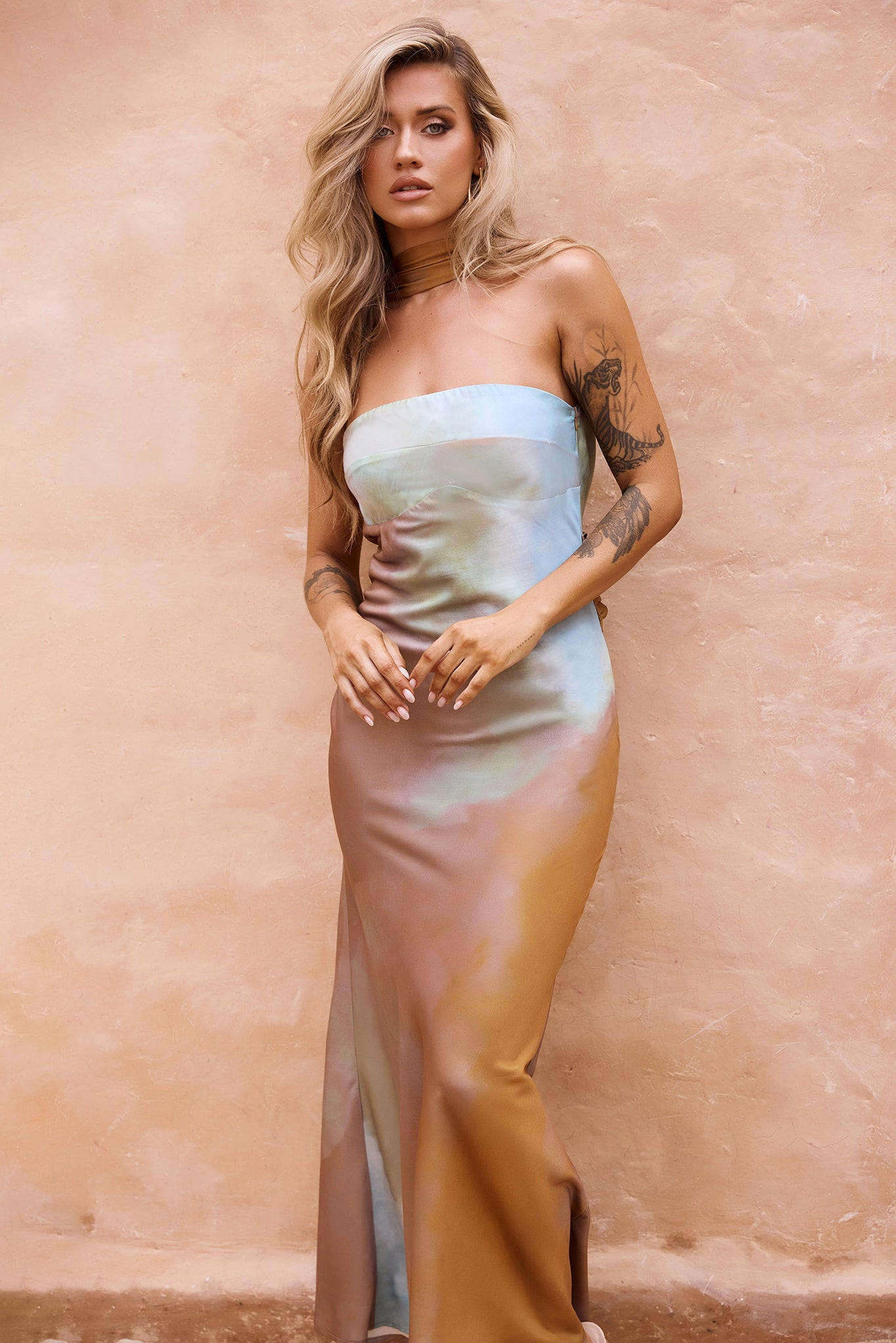 Santorini Mirage Maxi Dress - Multi | Sage and Paige AUS.
