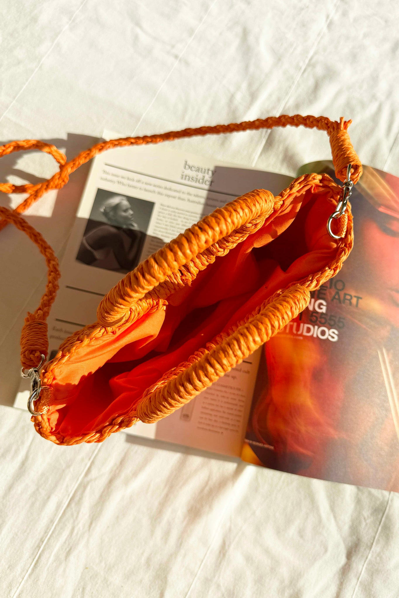 Crochet Club Bag - Orange | Sage and Paige AUS.