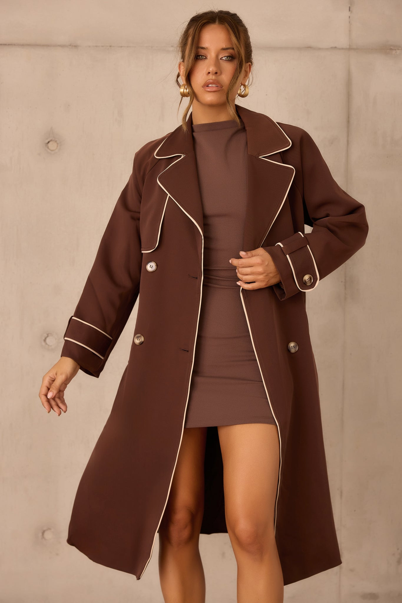 Calla Lilly Trench Coat - Espresso