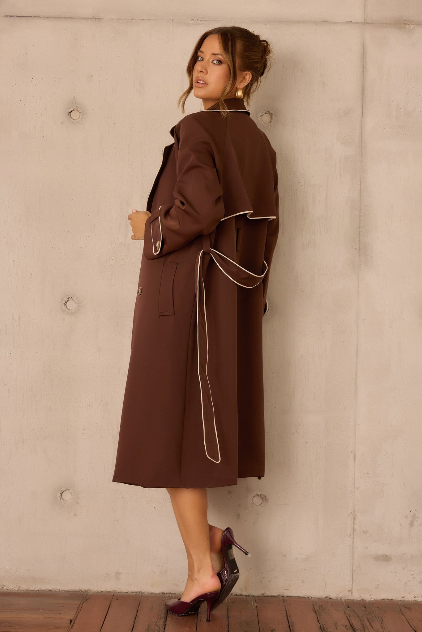 Calla Lilly Trench Coat - Espresso