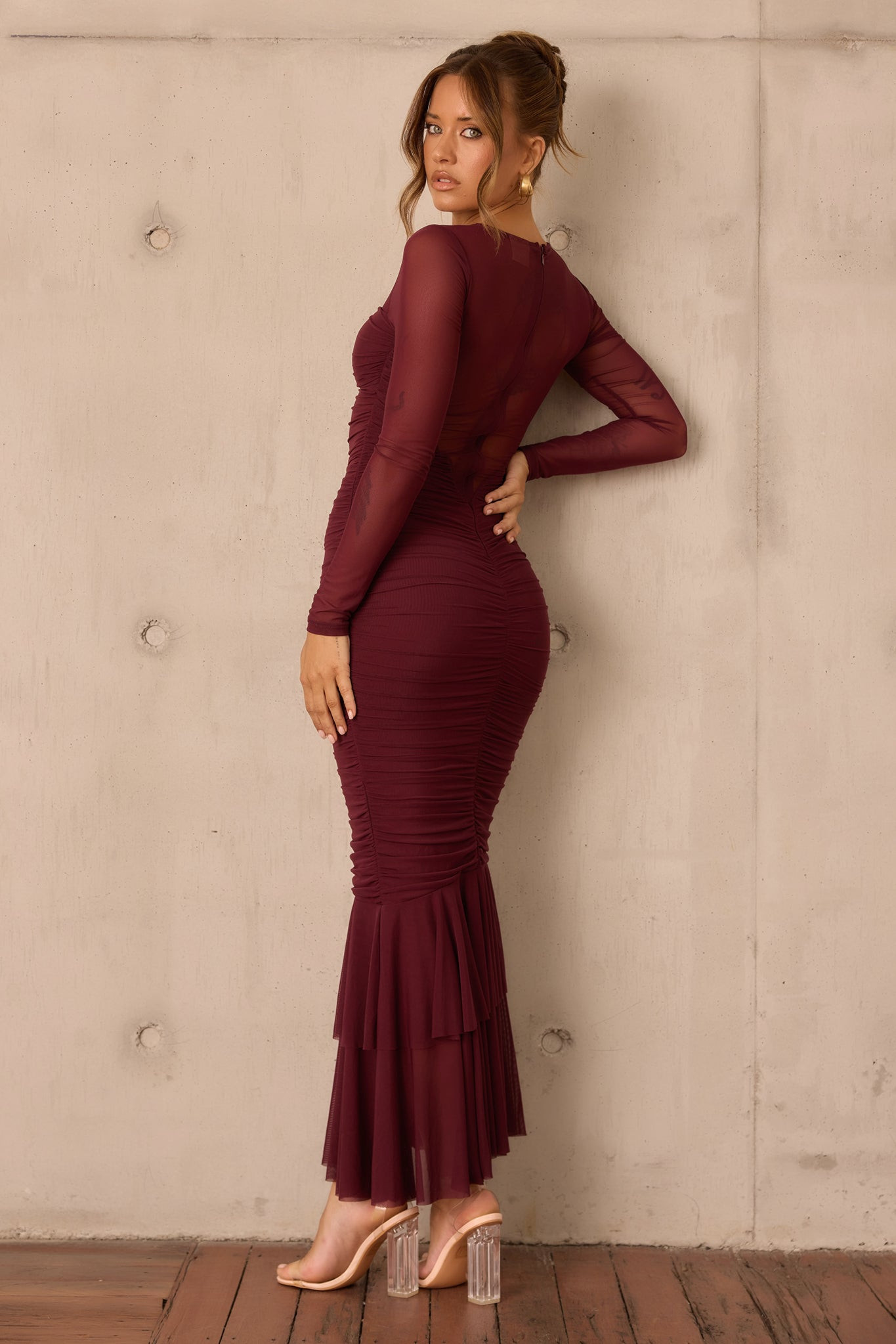 Whispering Love Maxi Dress - Wine