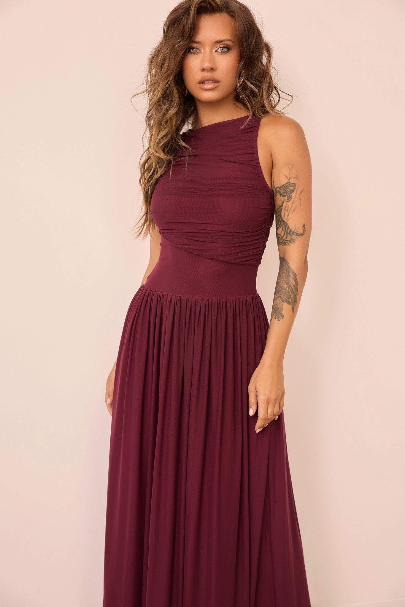 Painters Garden Maxi Dress - Plum