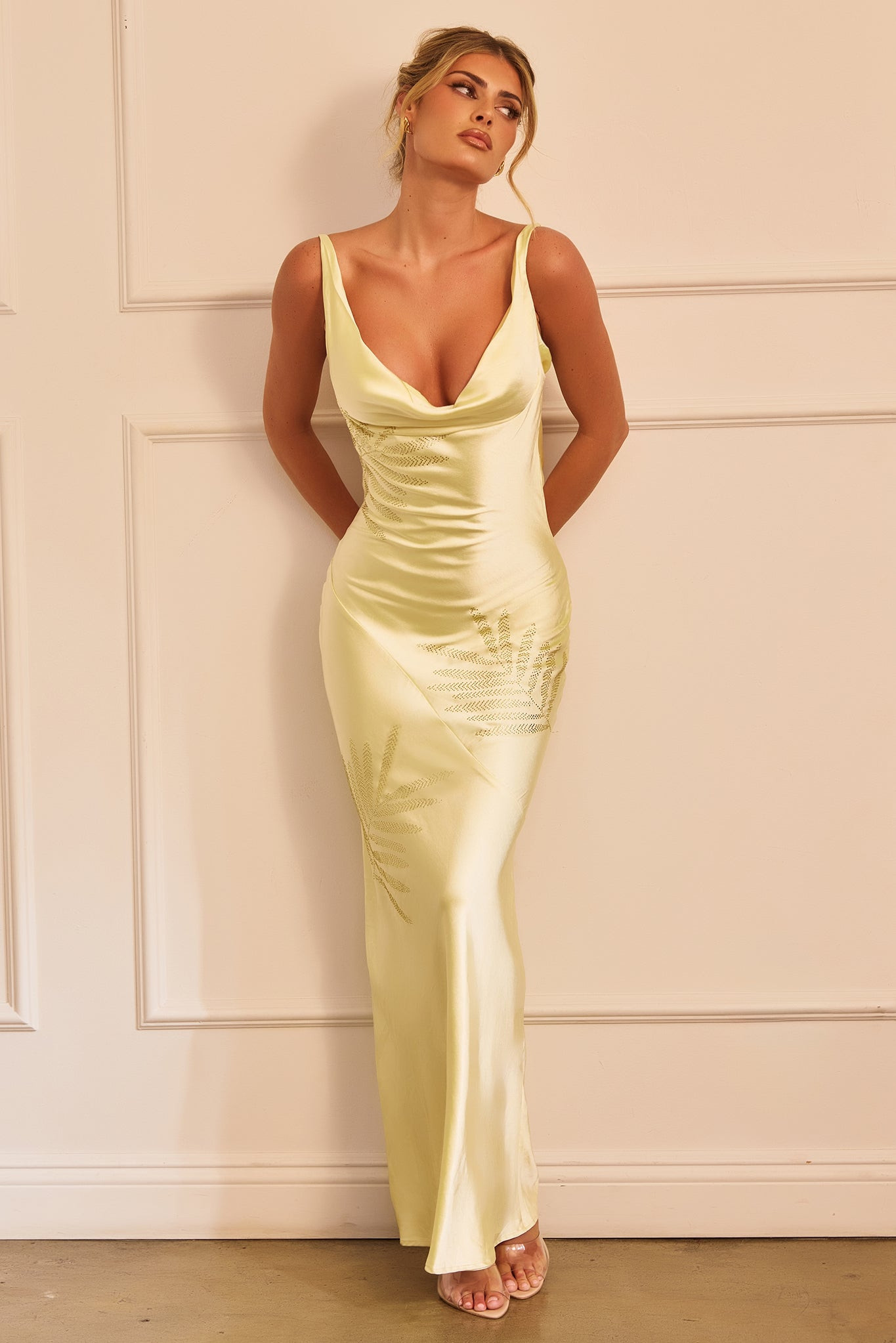 Serein Drape Maxi Dress - Yellow