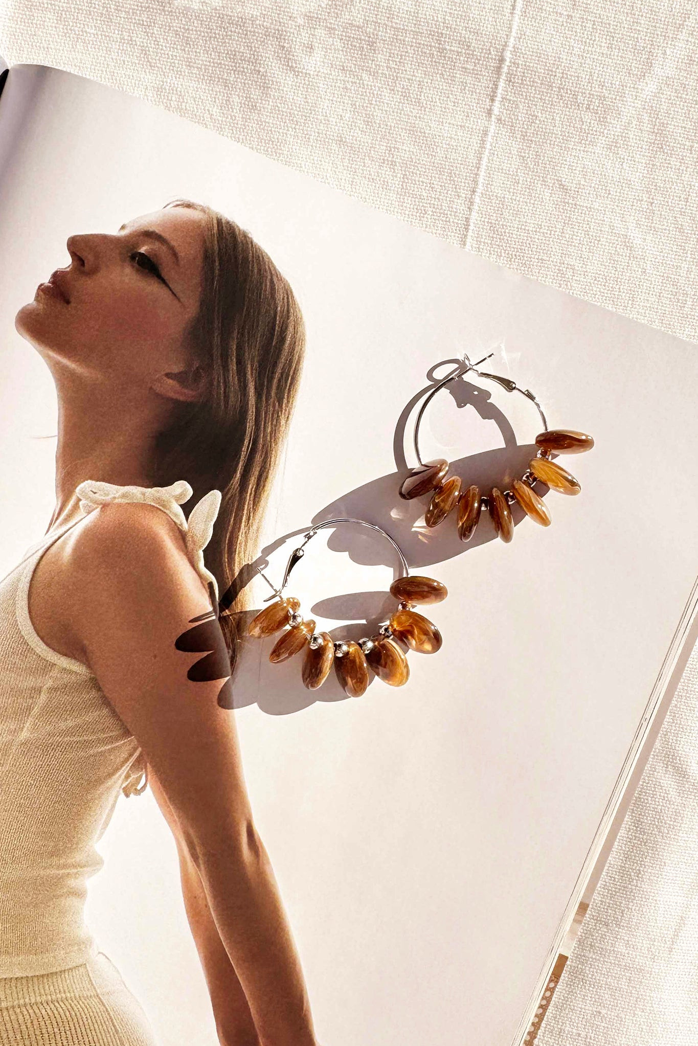 Molten Pebble Earrings - Brown