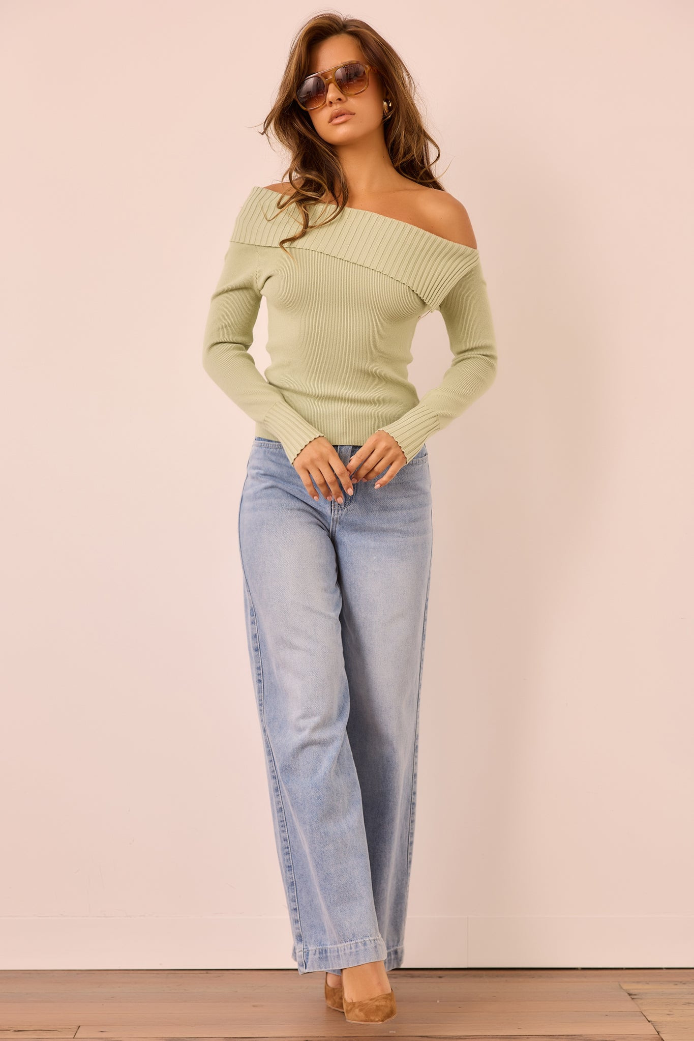 Soft Touch Knit Top - Sage