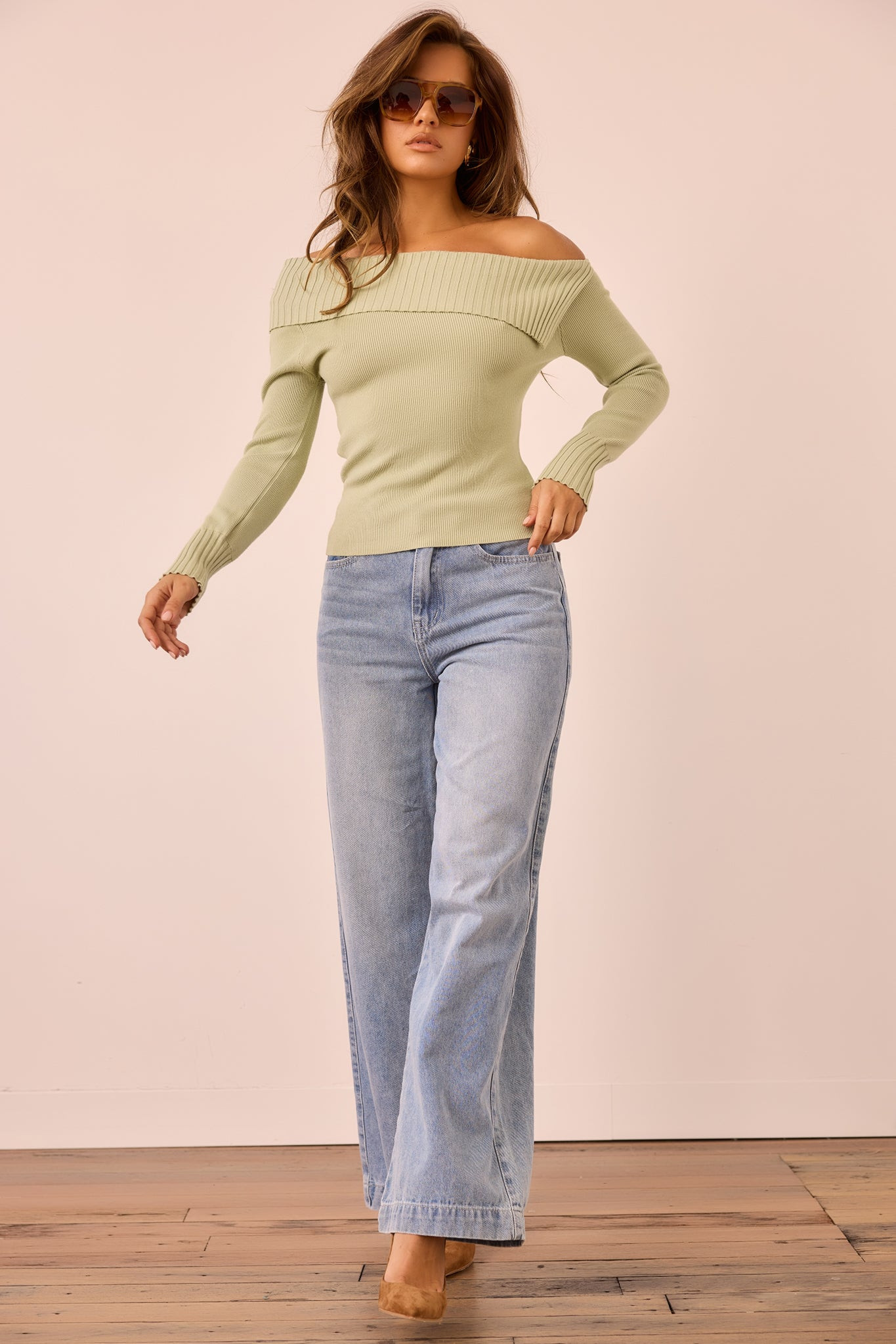 Soft Touch Knit Top - Sage