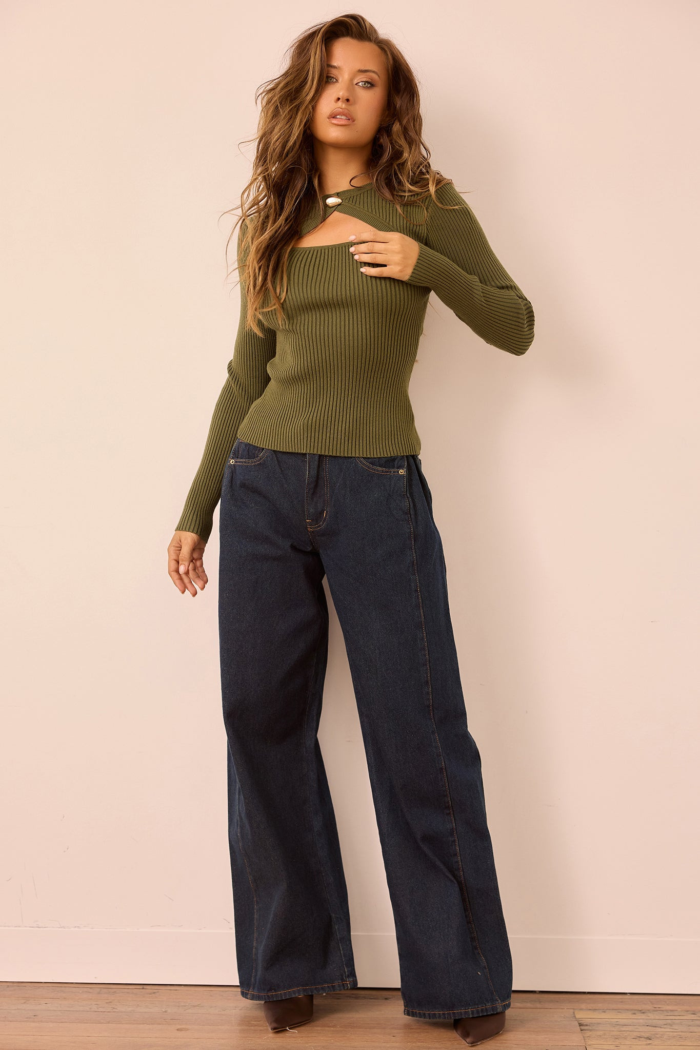 Ridgeway Knit Top - Moss