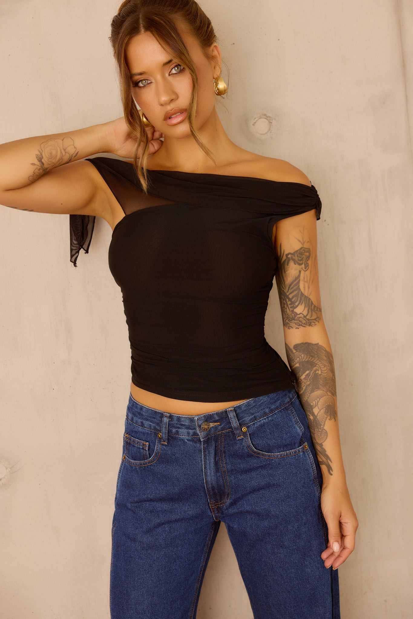 Real Deal Mesh Top - Black