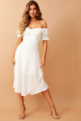 Swing Dancin' Midi Dress - Off White | Sage and Paige AUS. Swing Dancin' Midi Dress - Off White | Sage and Paige AUS.