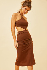 Lucy Midi Dress - Chocolate | Sage and Paige AUS. Lucy Midi Dress - Chocolate | Sage and Paige AUS.