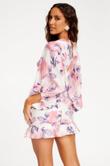 Rising Sun Mini Dress - Pink Print | Sage and Paige AUS. Rising Sun Mini Dress - Pink Print | Sage and Paige AUS.