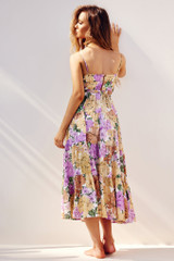 Taking Sides Midi Dress - Purple Multi | Sage and Paige AUS. Taking Sides Midi Dress - Purple Multi | Sage and Paige AUS.