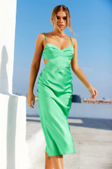 No Reasons Midi Dress - Emerald | Sage and Paige AUS.
