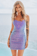 Venus Mini Dress - Purple Multi | Sage and Paige AUS.