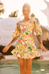Field Of Love Mini Dress - White | Sage and Paige AUS. Field Of Love Mini Dress - White | Sage and Paige AUS.