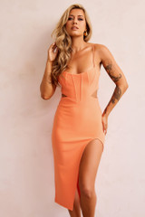 Beth Midi Dress - Orange | Sage and Paige AUS. Beth Midi Dress - Orange | Sage and Paige AUS.