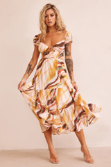 Ruffle It Up Maxi Dress - Yellow Multi | Sage and Paige AUS.