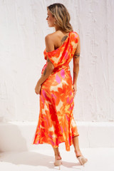 Drive By Midi Dress - Tangerine | Sage and Paige AUS.