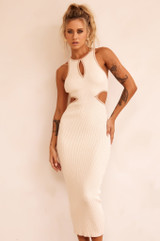 At First Sight Midi Dress - Cream | Sage and Paige AUS.