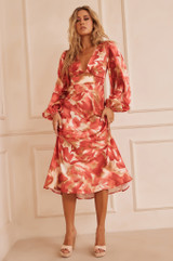 All That Matters Midi Dress - Red Multi | Sage and Paige AUS. All That Matters Midi Dress - Red Multi | Sage and Paige AUS.