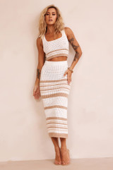 In The Groove Cropped Top - Beige | Sage and Paige AUS.