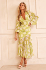 Formation Midi Dress - Lime | Sage and Paige AUS.