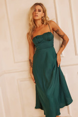 Affectionate Love Midi Dress - Forest Green | Sage and Paige AUS.
