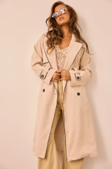 Calla Lilly Trench Coat - Beige Calla Lilly Trench Coat - Beige
