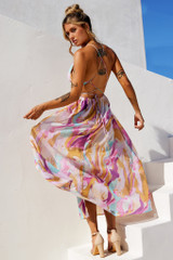 Dreamy Good Midi Dress - Purple Multi | Sage and Paige AUS.