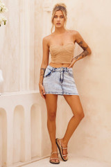 Rock And Free Denim Skirt - Washed Blue | Sage and Paige AUS.