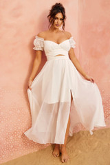 Perfect Storm Maxi Dress - White | Sage and Paige AUS.