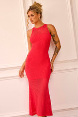 Butterfly Effect Knit Midi Dress - Red | Sage and Paige AUS.