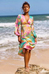 Young And In Love Midi Dress - Pink Multi | Sage and Paige AUS.