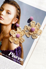 Susie Earrings - Beige Purple | Sage and Paige AUS.