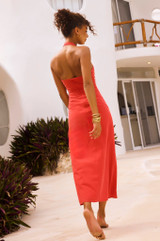 Shot Twist Maxi Dress - Red | Sage and Paige AUS.